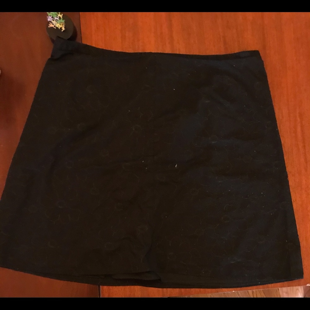 Black Embroidered Apt 9 Skirt